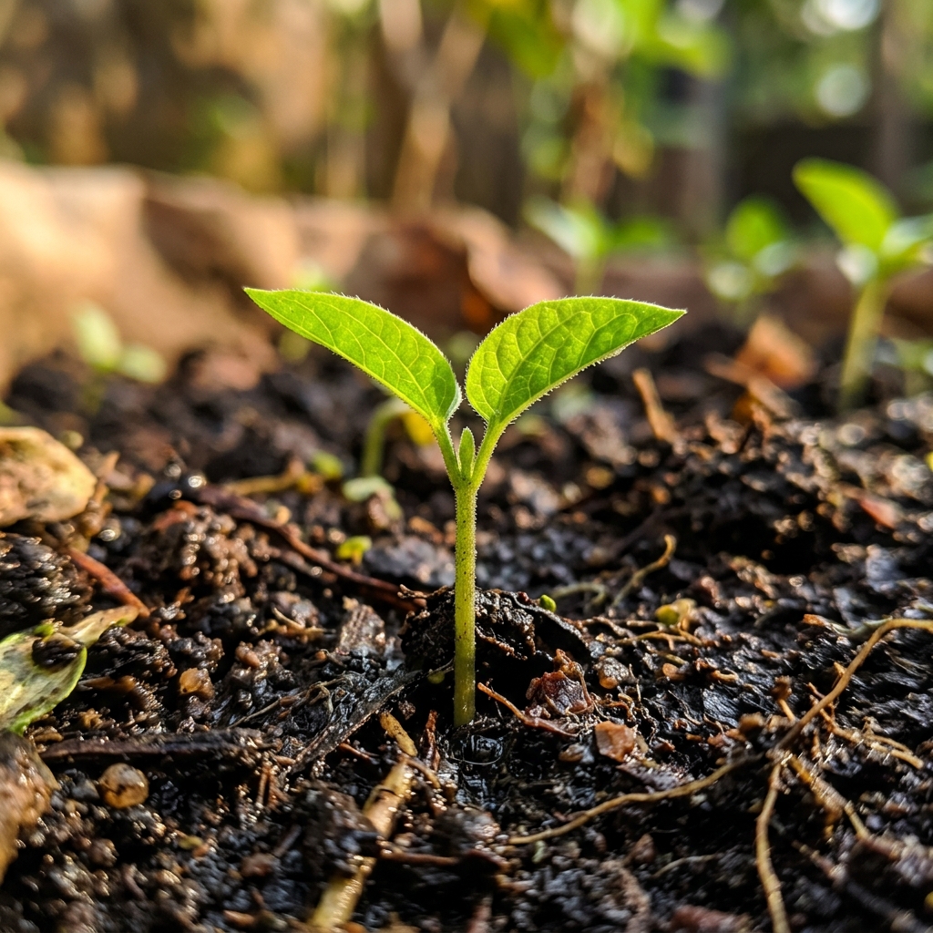 Young green plant sprout